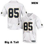 Notre Dame Fighting Irish Men's George Takacs #85 White Under Armour No Name Authentic Stitched Big & Tall College NCAA Football Jersey EOD6199QE
